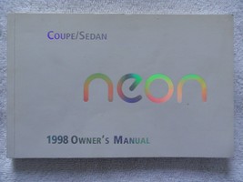 1998 Dodge Neon Owners Manual [Paperback] Dodge - £26.12 GBP