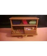 Fisher Price Loving Family Dollhouse Bookcase Brown Kids Craft Cabinet B... - $3.40