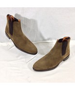ORO Los Angeles The Chelsea Mens Beige Suede Made in Spain Size 8 Boots. - $307.73 CAD