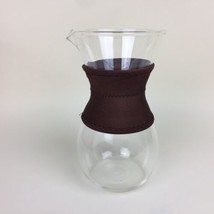 28 oz Glass Pour Over Coffee Carafe Only Non-Removable Cloth Collar Used - £9.30 GBP