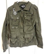 Sour &#39;N Cream Large Military Green VICTORY Jacket Blazer Coat 100% Cotton - $1,112.06 MXN