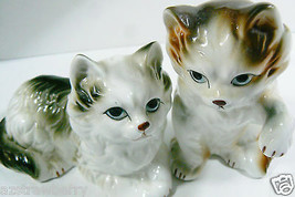 Set of 2 Vintage Fine Bone China Persian Cat Figurine made   - £16.69 GBP
