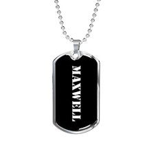 Maxwell v3 - Luxury Dog Tag Necklace Personalized Name - £31.42 GBP