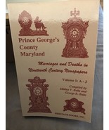 PRINCE GEORGE&#39;S COUNTY, MARYLAND, MARRIAGES AND DEATHS IN By Shirley Baltz - $452.05 MXN