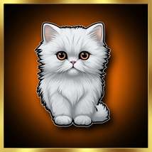 White Persian Kitten - Decal - Customizable - £3.51 GBP+