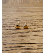 Vintage Heart Shape Gold Tone Stud Earrings, 0.25&#39;&#39; - $13.66 CAD