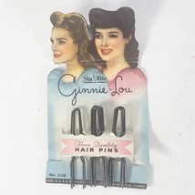 Vintage 1940s Sta Rite Ginny Lou Hair Pins #210 Original Card USA TV Mov... - $25.25