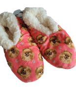 Pomeranian Dog Slippers Comfies Unisex Soft Lined Animal Print Booties W... - $25.71 CAD