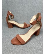 New Cole Haan Clarette Pink Suede Chunky Heel Sandals in Cedarwood Size ... - £33.99 GBP