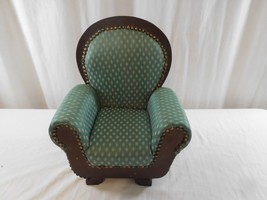 VICTORIAN Parlor ArmChair Wood Chair  fits 18” American Girl Dolls VTG T... - $45.55