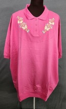 Anthony Richards Butterfly Embroidery Flowers Blouse Top Sz 4X Short Sleeve NEW  - £14.11 GBP