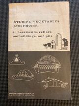 1973 Storing Vegetables &amp; Fruits Basements Cellars Outbuilding Pits Bull... - $4.20