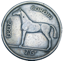 Ireland Half Crown, 1954~Horse~Key Date~400K Minted~Free Shipping #A18 - $28.41