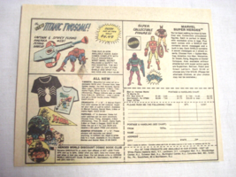 1983 Color Ad Captain America Flying Shield, Spidey Flying Web, Marvel T-Shirts - £6.25 GBP