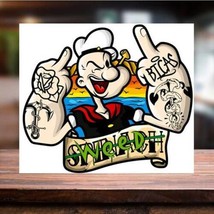 Funny Popeye Weed SIGN METAl PLAQUE Shop Bar Man cave Pub home shed Bicas - $4.58