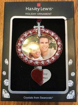 Swarovski Crystal Holiday Photo Frame Ornament “Our First Christmas” Ships N 24h - $47.95