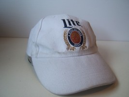 Miller Lite A Fine Pilsner Beer Hat White Snapback Baseball Cap - £12.06 GBP