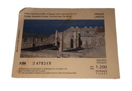 Lindos Greece Vintage Graphic Arts Papadopoulos Ticket Stub - $213.90 MXN