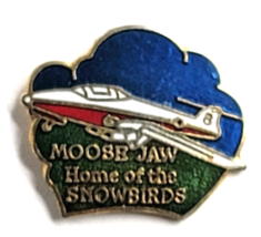 Moose Jaw Home of the Snowbirds Pin Canada Air Force Jet Aviation Souven... - $9.99