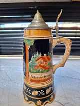 Vintage German Beer Stein Swiss Thorens Music Box with Pewter Lid  - $250.00
