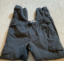Old Navy Boys Pull Up Jogger Cargo Pants Charcoal Gray Size Large - $14.01