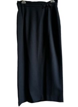Vtg 90’s Women’s 10 Preston &amp; York Long Worsted Wool Skirt Front Slit Lined - £31.84 GBP