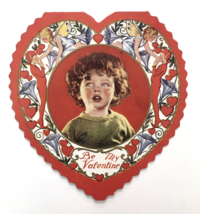 Vtg Valentine Be My Valentine Ann Shriber 1942 Card Pitter Patter Goes M... - £11.74 GBP