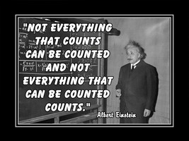 Inspirational Einstein Not Everything Counts Quote Poster Print Office Wall Art - £15.73 GBP+