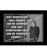 Inspirational Einstein Not Everything Counts Quote Poster Print Office W... - $19.99+