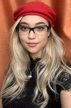 Vintage ALAIN MIKLI AL10240002 56mm Black Marble Womens Eyeglasses Frame... - $384.99