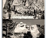 RPPC Doppio Vista Mount Rushmore Prima E Dopo South Dakota Unp Cartolina - £3.99 GBP