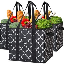 Reusable Grocery Bags 3-Pack Foldable Washable Large Storage Bins Basket... - £35.30 GBP