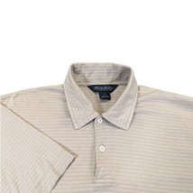 Mens Brooks Brothers Performance Knit Beige Short Sleeve Golf Polo Size Small - £12.25 GBP