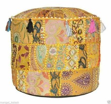 Handmade Patchwork Poufee, Vintage Indian Otttoman Cover, Foot Stool Pouf Cover - £21.11 GBP+
