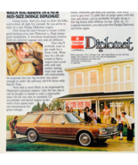 1978 Dodge Diplomat Advertisement Vintage Automobilia Chrysler Corp DWW12D - $35.02 CAD
