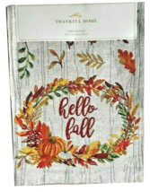 Hello Fall Wreath Table Runner Tapestry 13x72&quot; Thanksgiving Harvest Fall... - £28.43 GBP