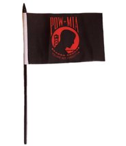 Aes Pow Mia Powmia Prisoner Of War Missing In Action Red 4&quot;x6&quot; Flag Desk Set Tab - £3.10 GBP