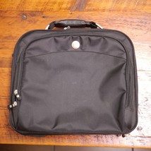 DELL Multi Pocket Black Nylon Padded Laptop Bag Briefcase Attache Case - $36.99
