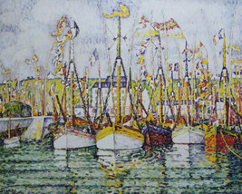 Blessing of the Tuna Fleet at Croix - Paul Signac  - (Genuine and Vintage) - Pos - £35.59 GBP