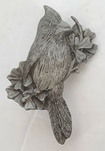 Pewter Cardinal Brooch Pin Artist Signed ANDY SCHUMANN Port Washington WI - $17.99