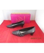 Easy Street Entice Squared toe Pumps $60 - US Size 7 W - Black / Lizard ... - $27.06 CAD