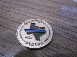 Denton Texas TBL Backing The Blue Police &amp; Law Enforcement Challenge Coin #189U - £16.61 GBP