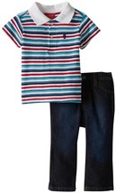 IZOD Baby Boys&#39; Two Piece Polo and Pant Set Turquoise 12 Months - $9.29