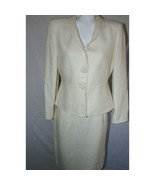 Tahari Women&#39;s Ivory Cream Suit Set Jacket Skirt Business Work Petite Si... - £62.90 GBP