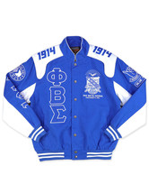 Phi Beta Sigma Fraternity Race jacket Royal Blue Phi Beta Sigma Race Jac... - £117.88 GBP