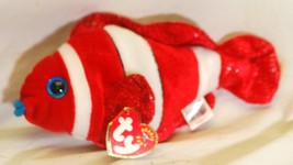 Ty Beanie Baby Jester Clown Fish Beanbag Plush Toy Swing &amp; Tush Tags Q - $9.89