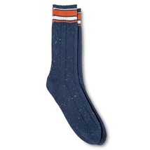 Mens Novelty Crew Socks 6 12 Mossimo Orange Stripe Speckled Blue - £7.06 GBP