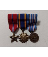 MINIATURE MEDAL SET - BRONZE STAR-AIR MEDAL-AMERICAN CAMPAIGN VINTAGE :K... - $435.95 MXN