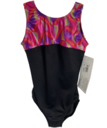 Eurotard Gymnastic Celebration Leotard Fuchsia/Black Size S Child (4-6) NEW - $264.86 MXN
