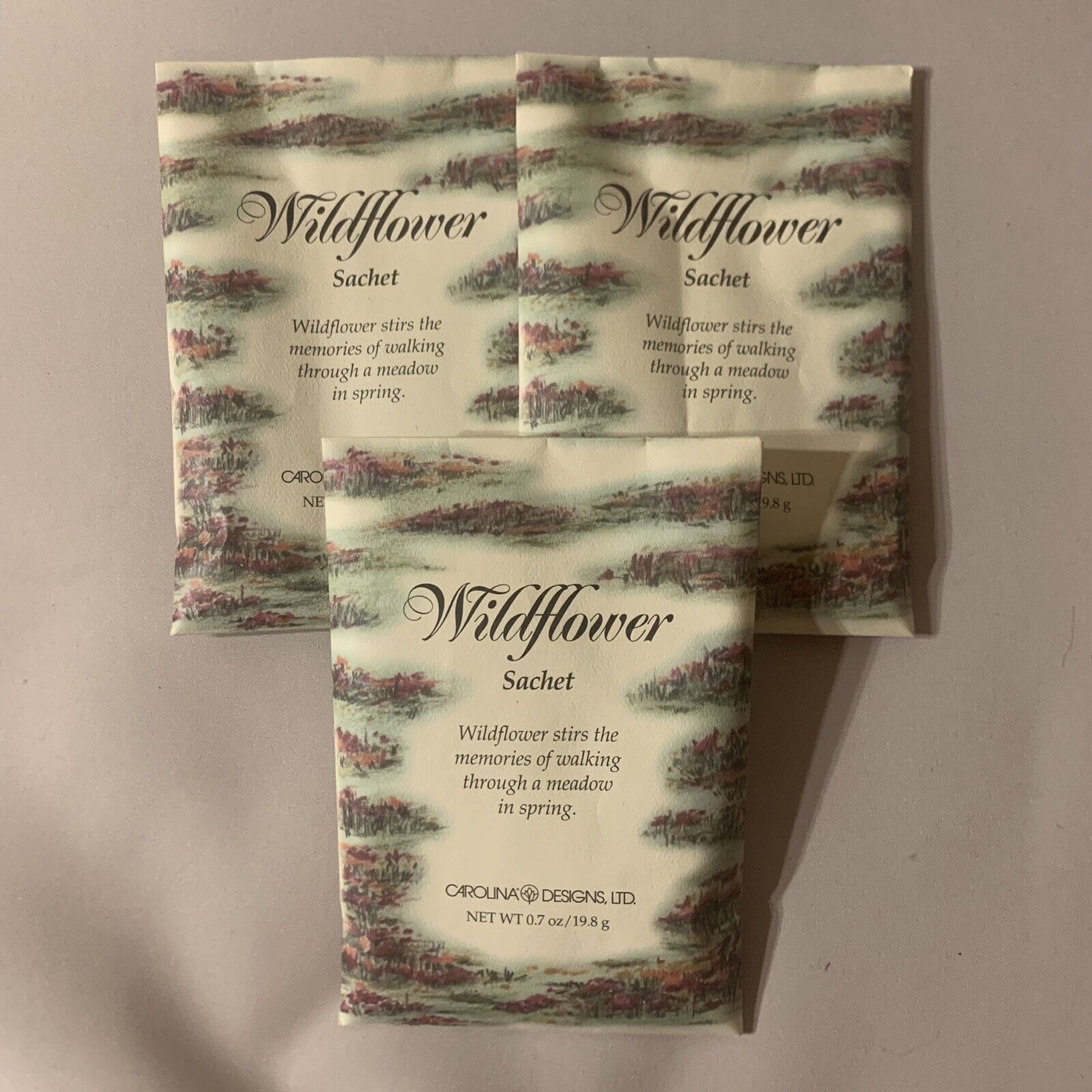 (3) New Carolina Designs Ltd. Wildflower Sachet 0.7 oz - $14.01